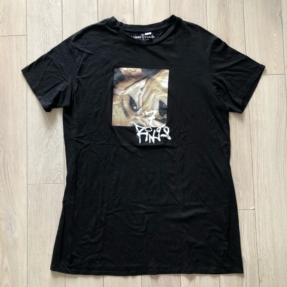 H&M Ariana Grande 7 Rings 2019 Tour T Shirt in Black Size 12